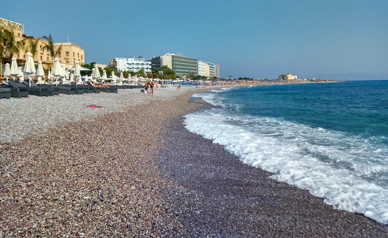 Photo of Elli beach II with black sand & pebble surface