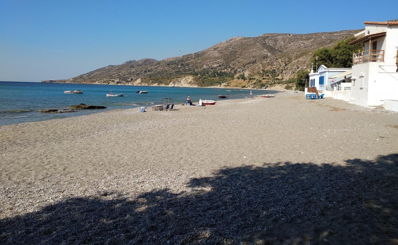 Photo of Paralia Faros with light sand &  pebble surface