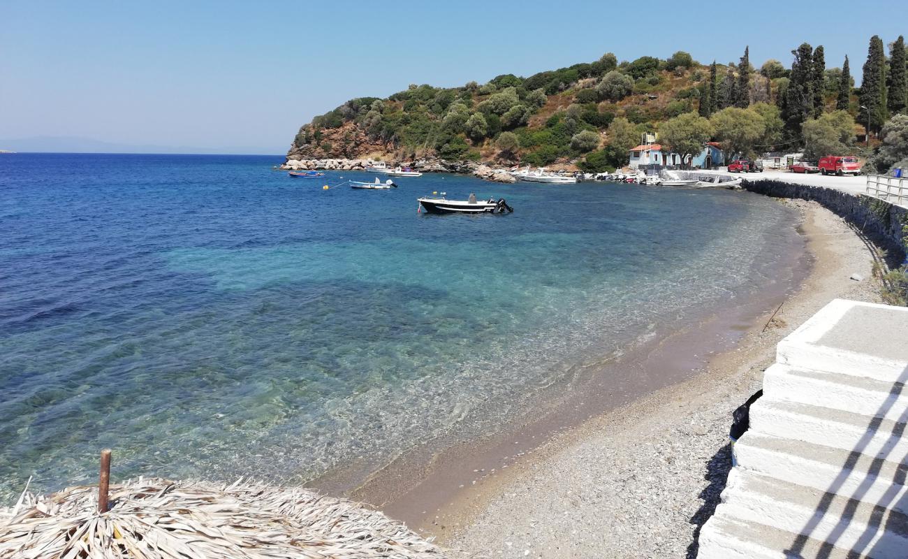 Photo of Agios Paraskevi with black sand & pebble surface