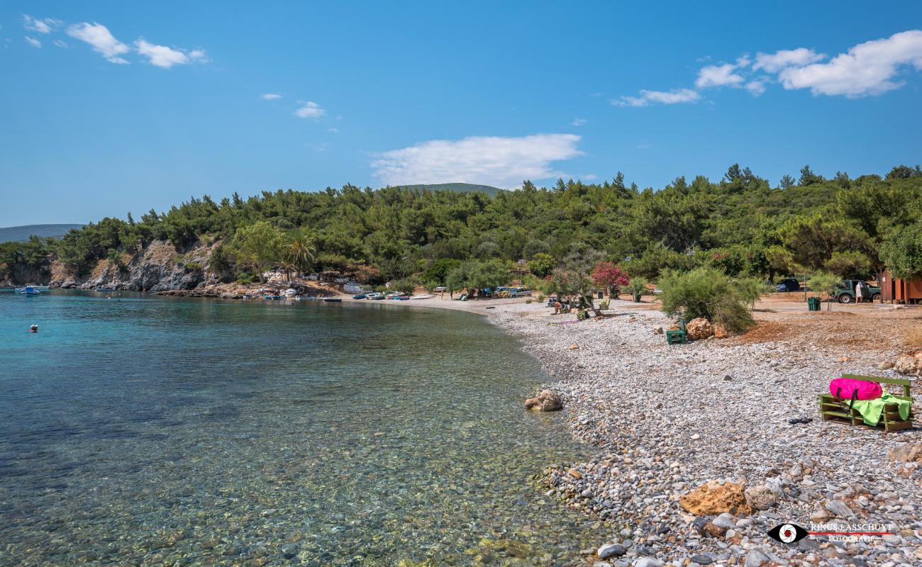 Photo of Mourtiá beach with rocks cover surface