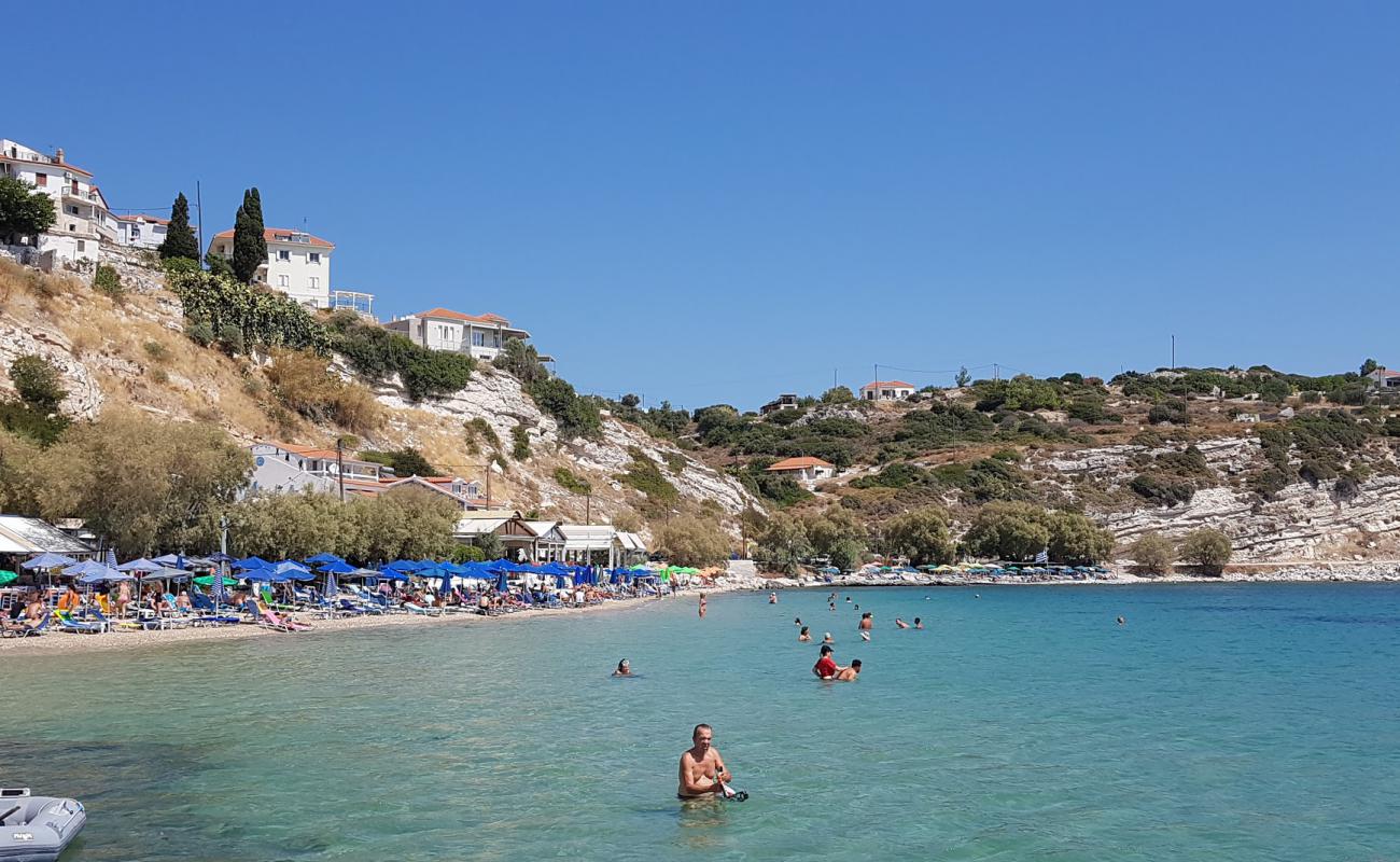 Photo of Pythagorean beach with light pebble surface