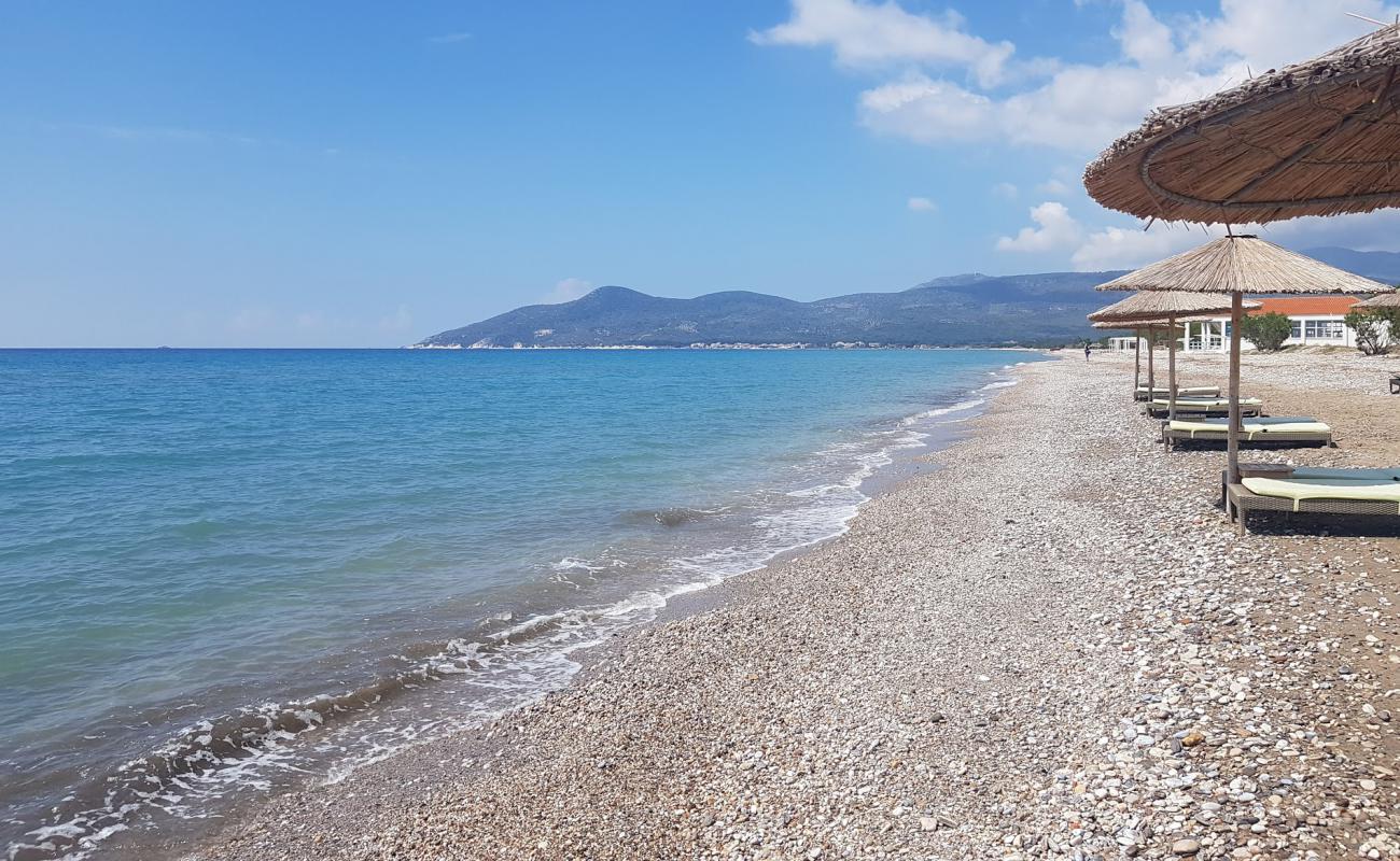 Photo of Paralia Potokaki with light sand &  pebble surface