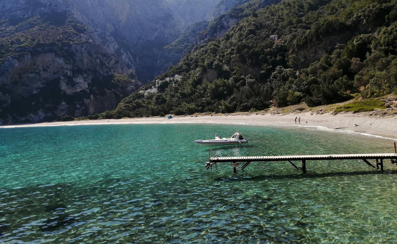 Photo of Megalo Seitani with light sand &  pebble surface