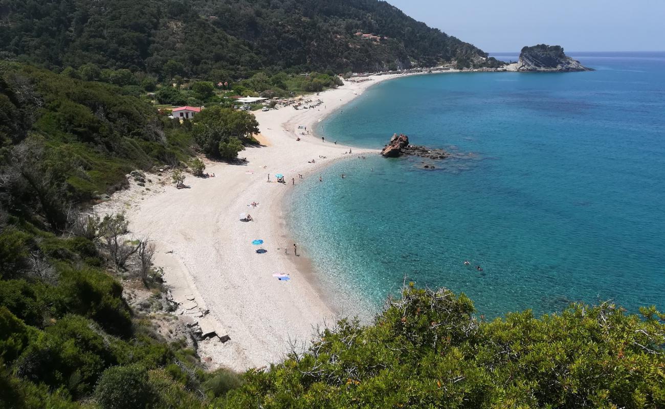 Photo of Potami beach with light pebble surface