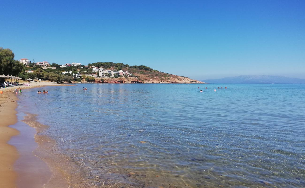 Photo of Karfas beach with brown fine sand surface