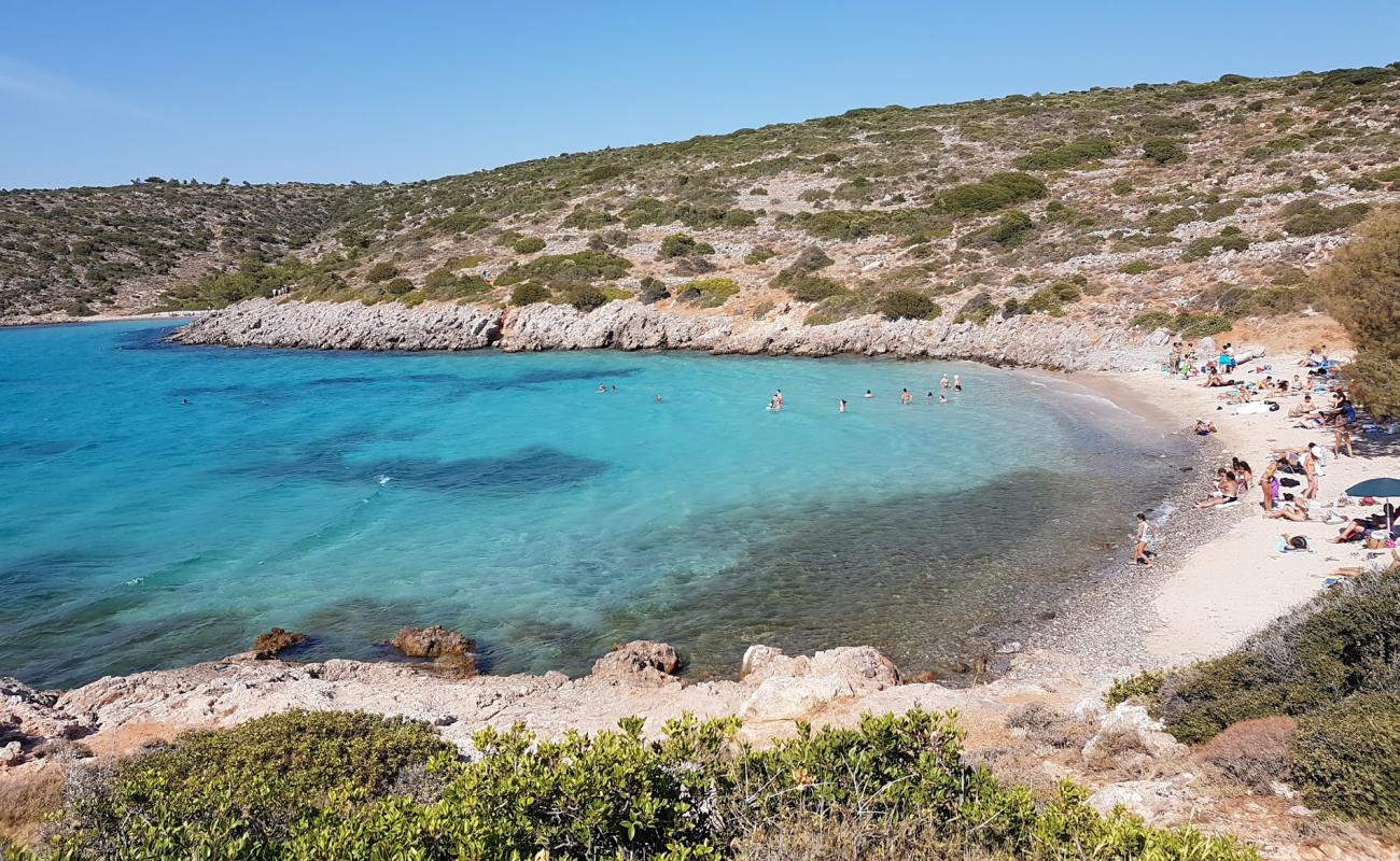 Photo of Agios Dynami beach with light sand &  pebble surface