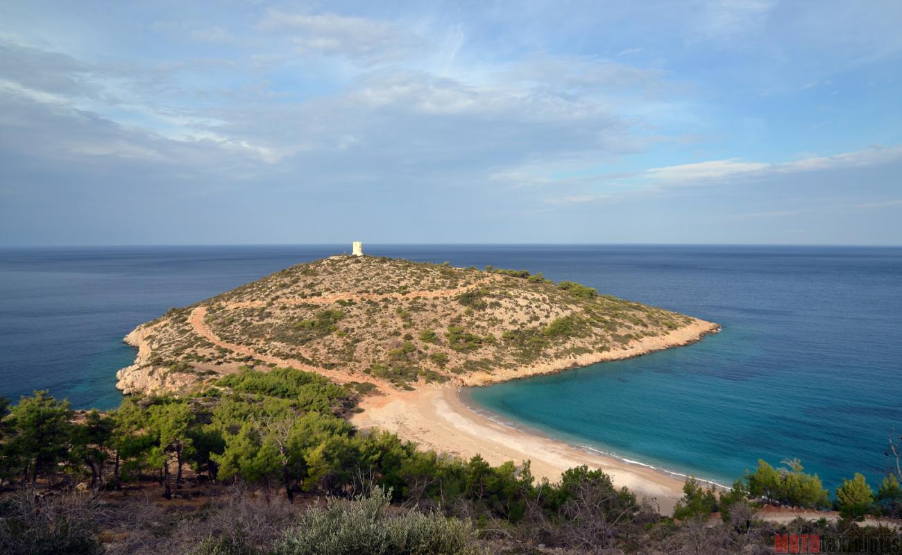 Photo of Trachili beach with brown fine pebble surface