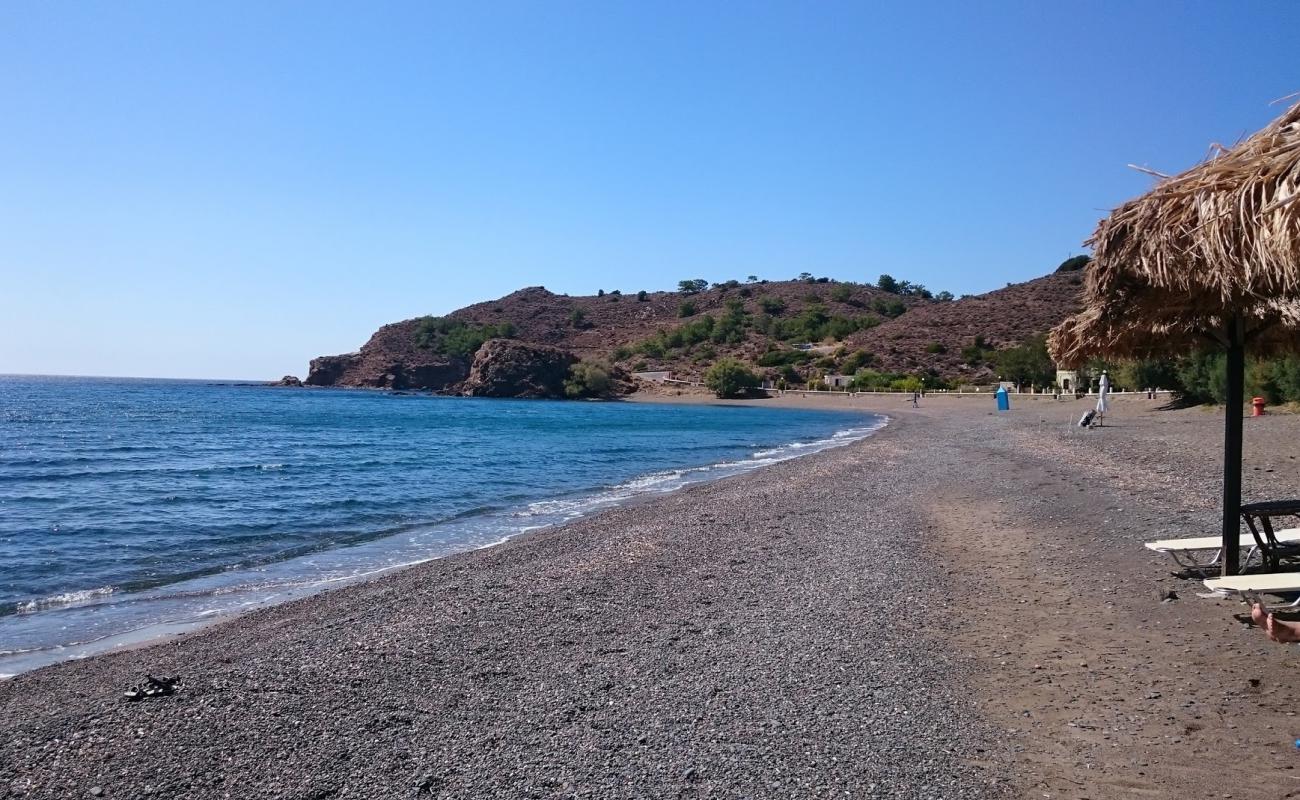 Photo of Limnos Beach with gray sand &  pebble surface