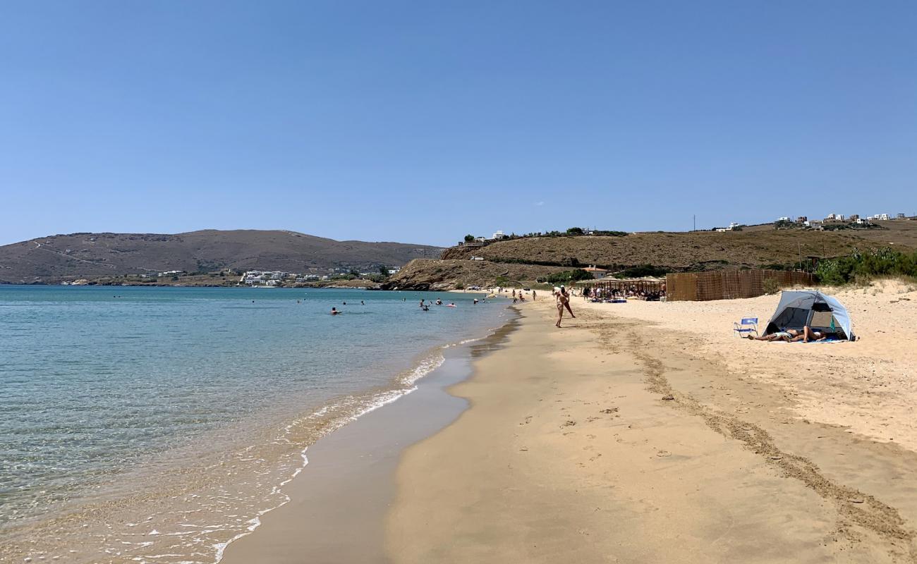 Photo of Ag. Petros beach with bright sand surface