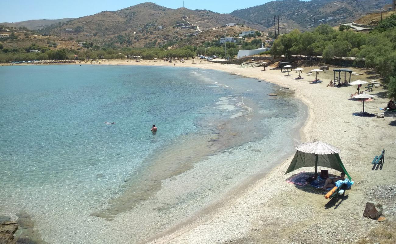 Photo of Paralia Otzias with brown sand surface