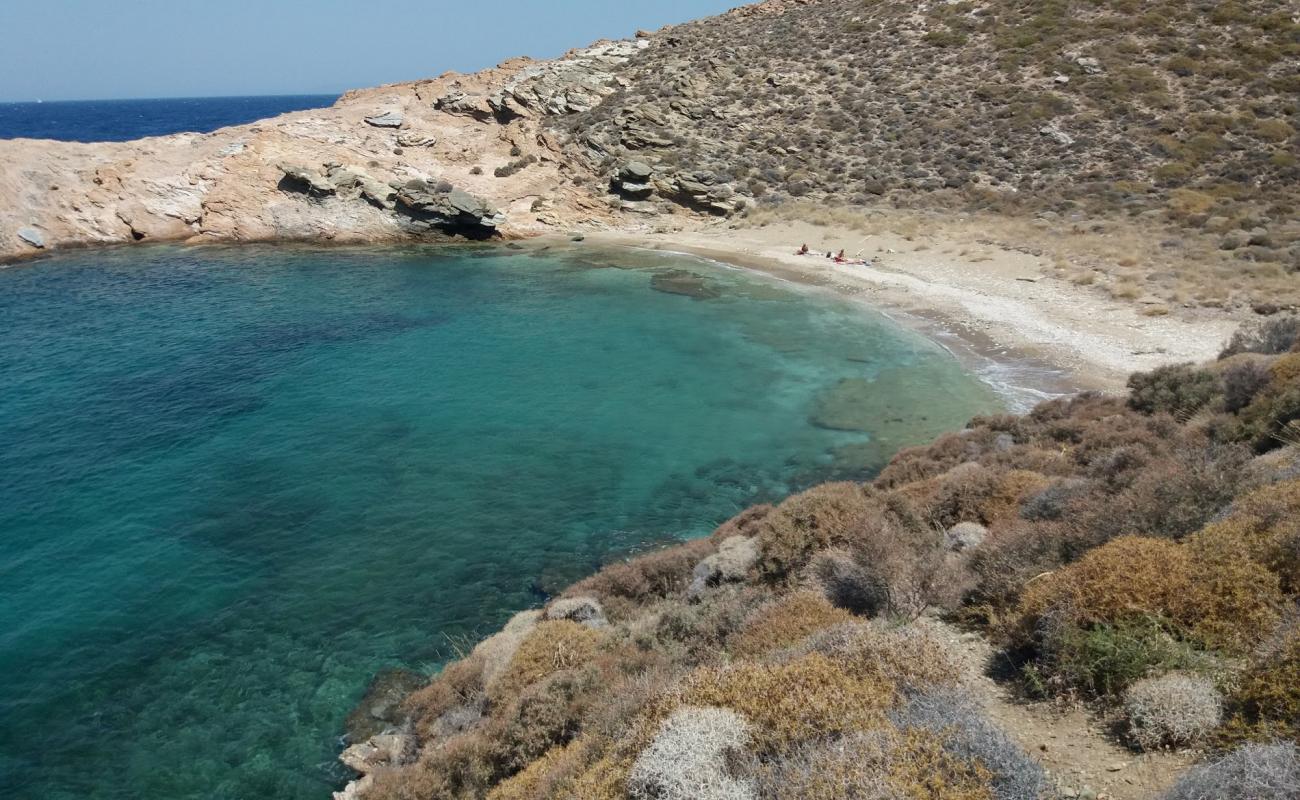 Photo of Ladous beach with light sand &  pebble surface