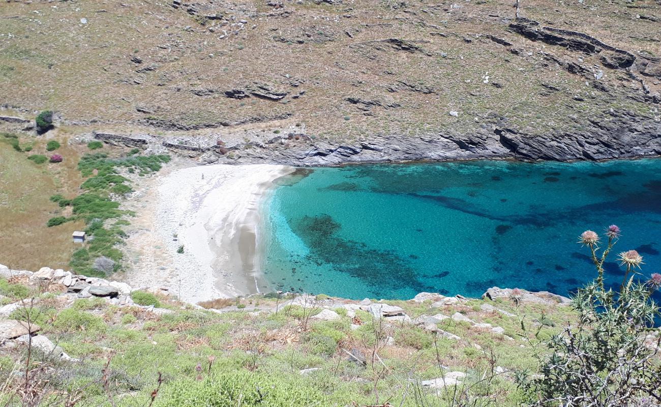 Photo of Paralia Tilegrafos with light sand &  pebble surface