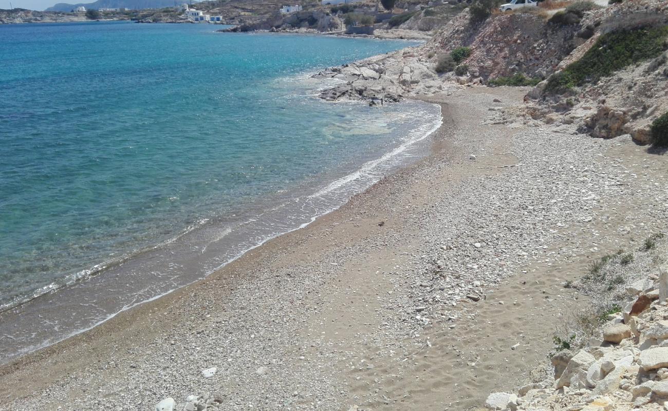 Photo of Klima beach with light sand &  pebble surface