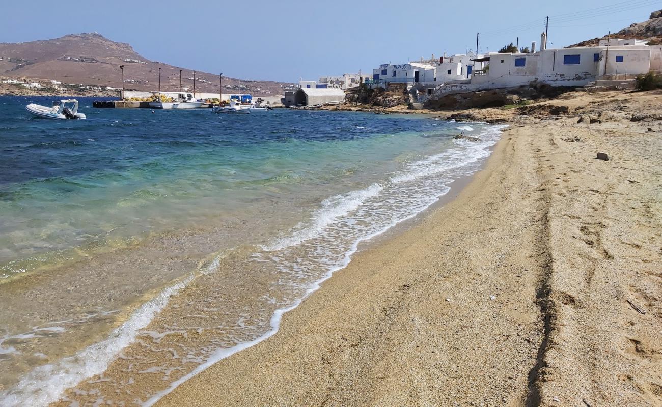 Photo of Divounia beach with brown sand surface