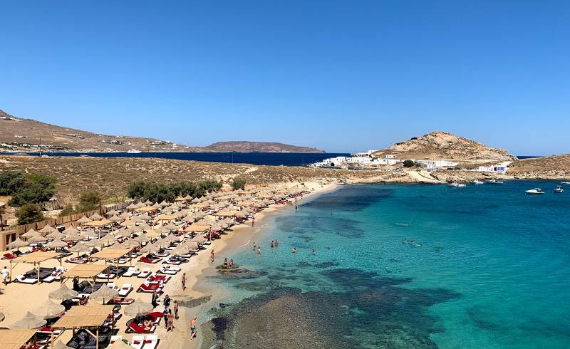 Photo of Agia Anna beach with brown sand surface