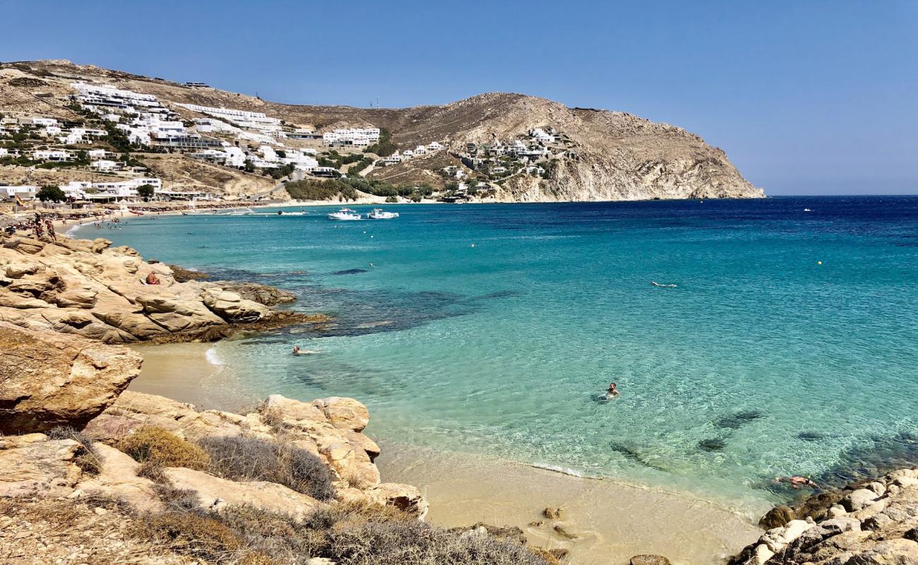 Photo of Elia beach II with brown sand surface