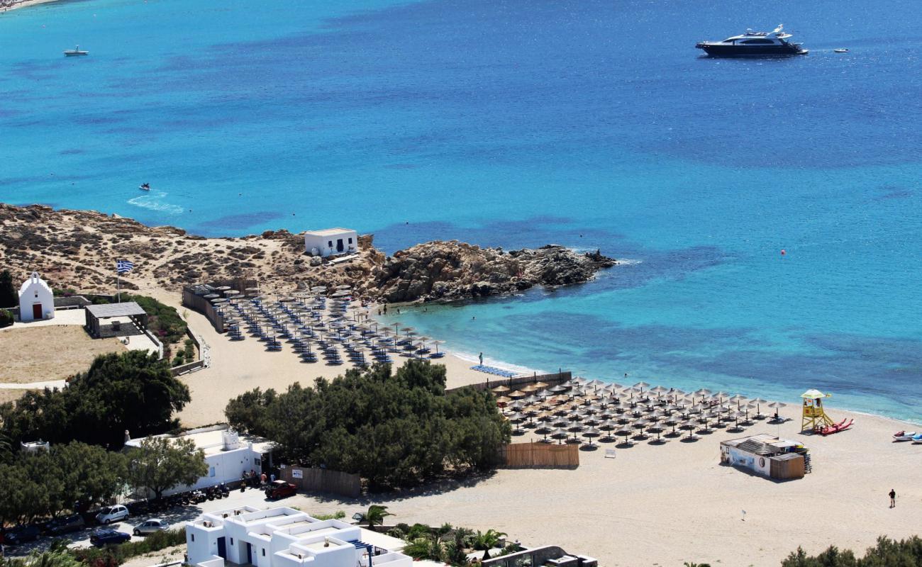 Photo of Agrari beach with brown sand surface