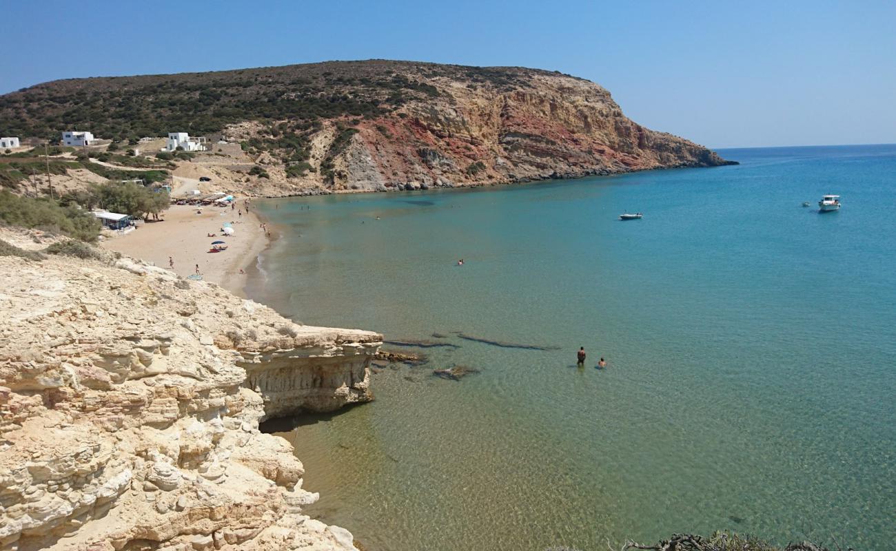 Photo of Provatas beach with brown fine sand surface