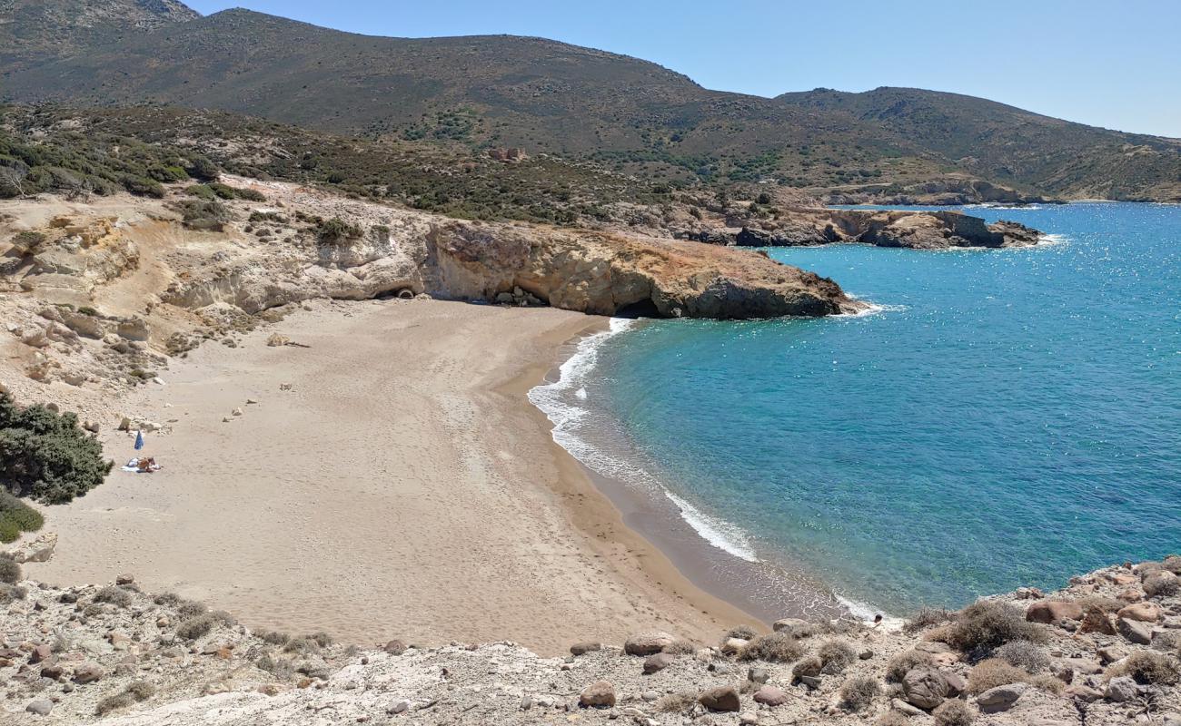 Photo of Triades beach with black sand & pebble surface