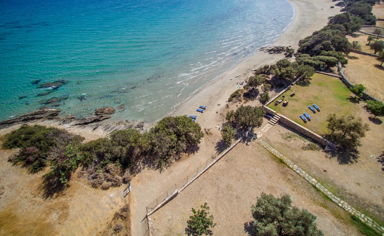 Photo of Psili Ammos beach with bright fine sand surface