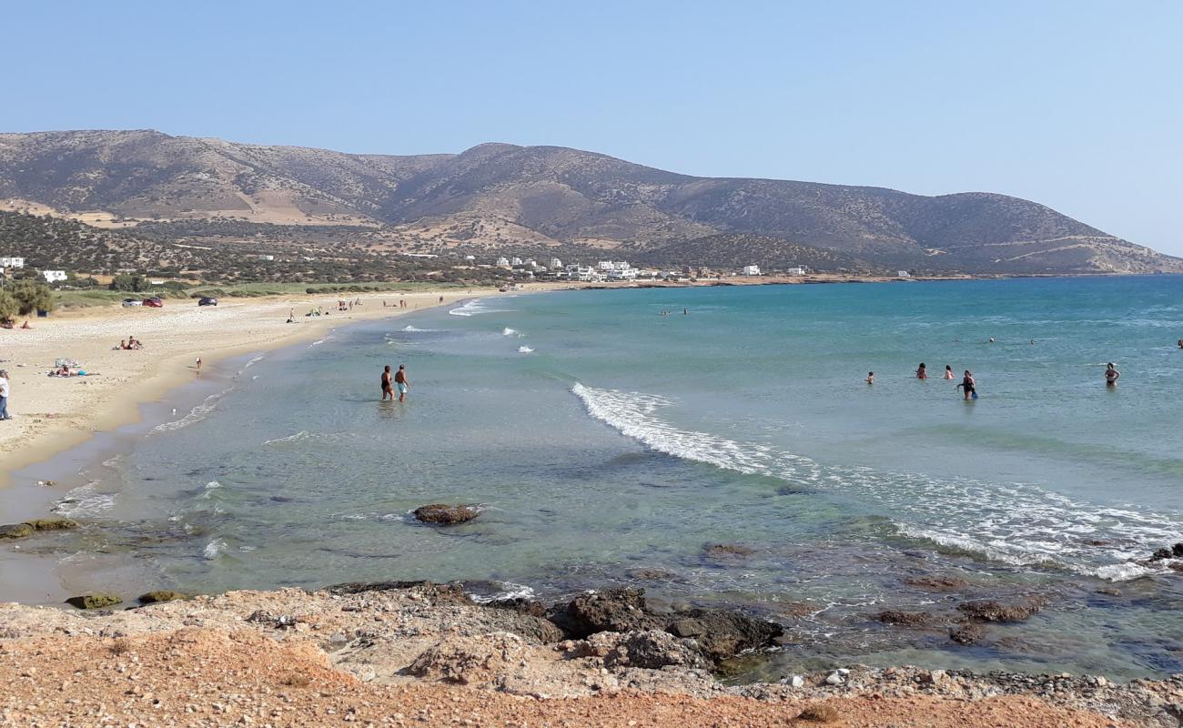 Photo of Agiassos beach with bright fine sand surface