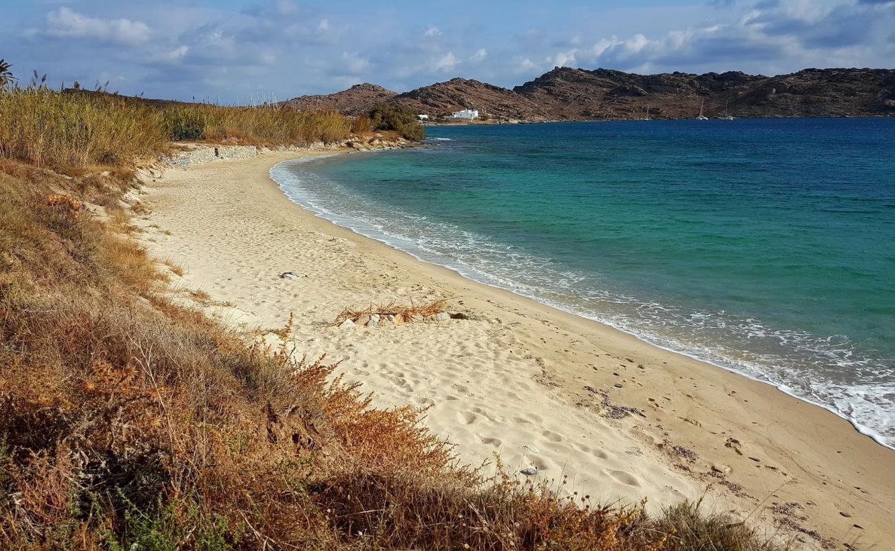 Photo of Kalamia beach with bright sand surface