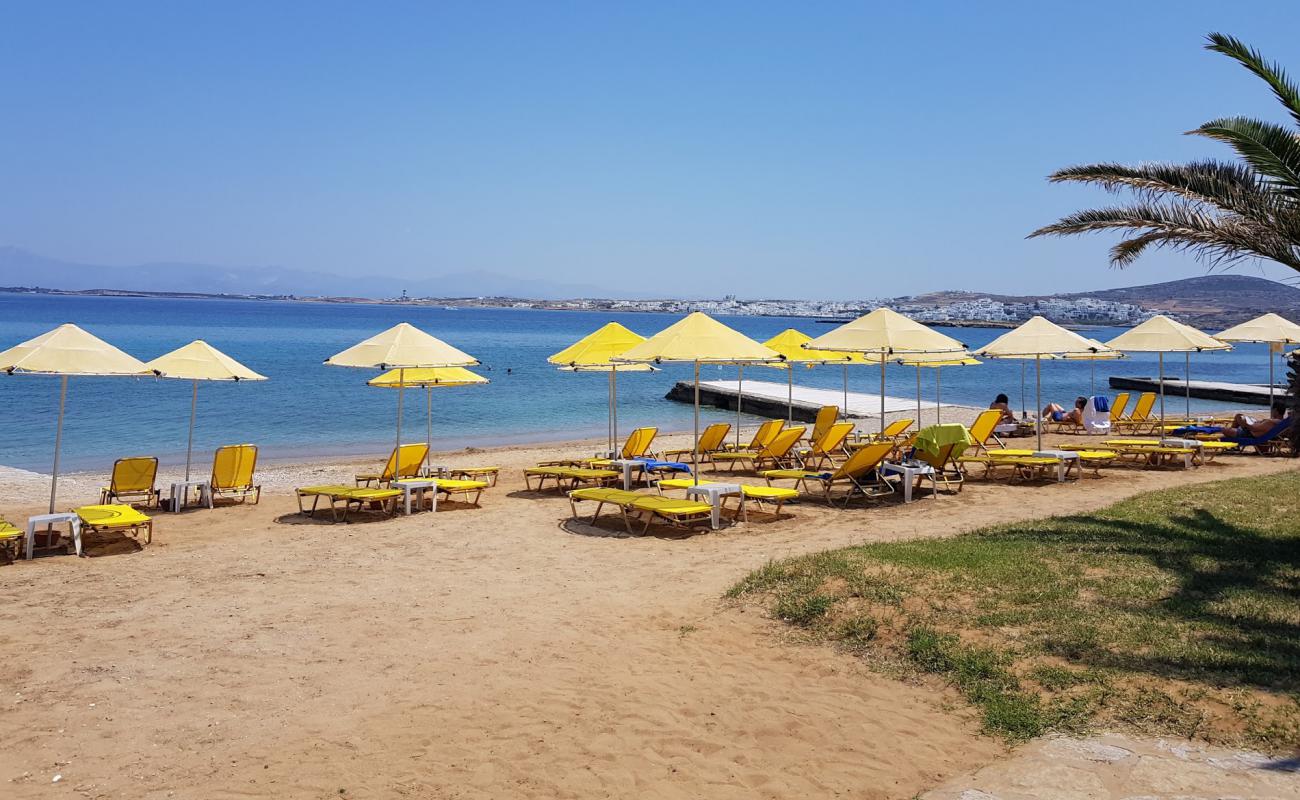 Photo of Porto Paros beach with bright fine sand surface