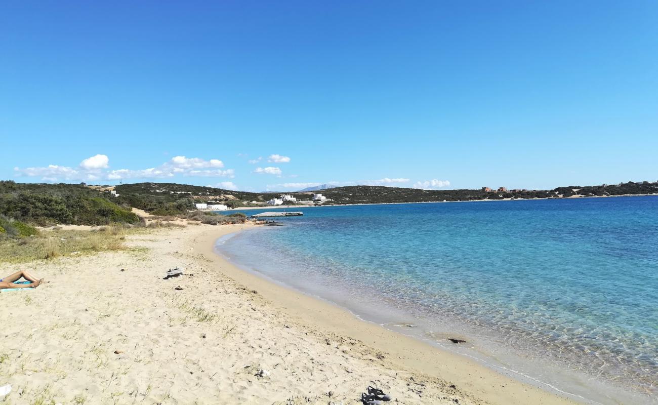 Photo of Dionisos beach with bright fine sand surface