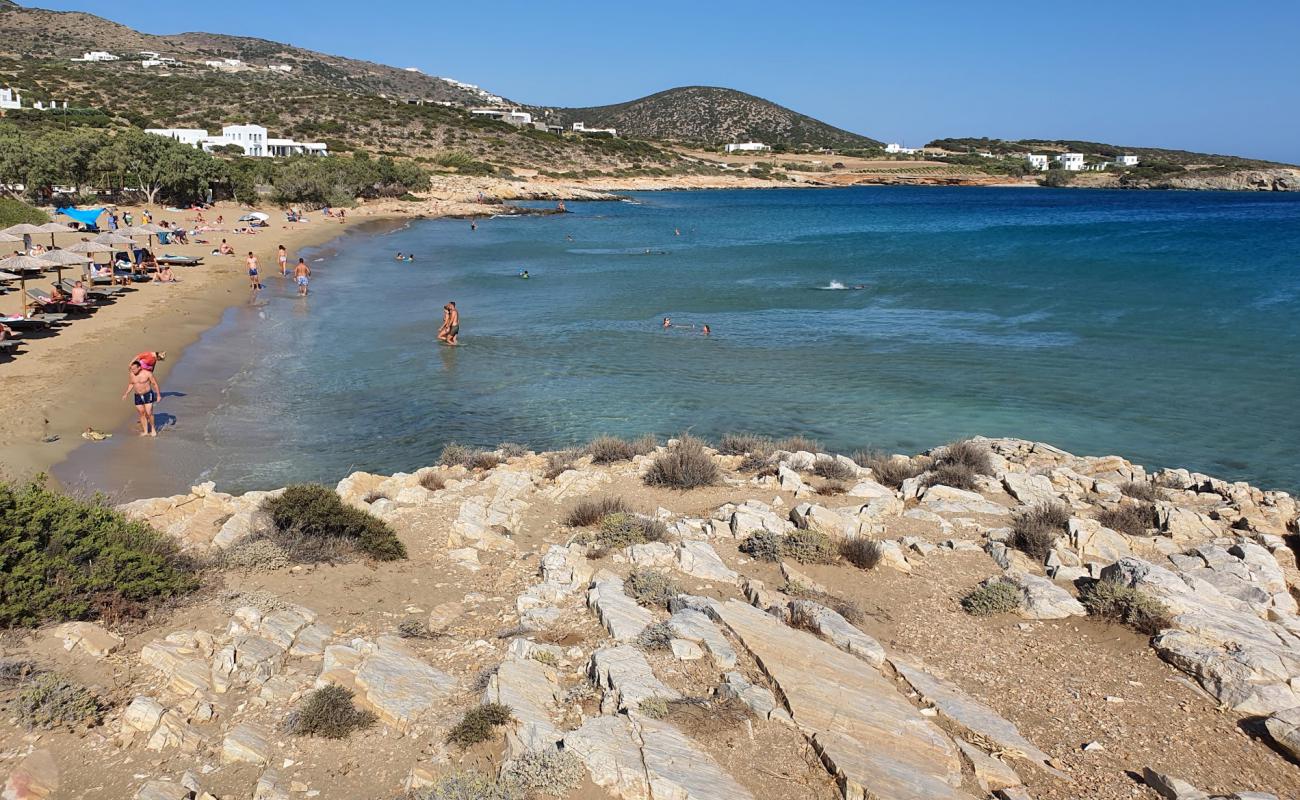 Photo of Faragas beach with bright fine sand surface