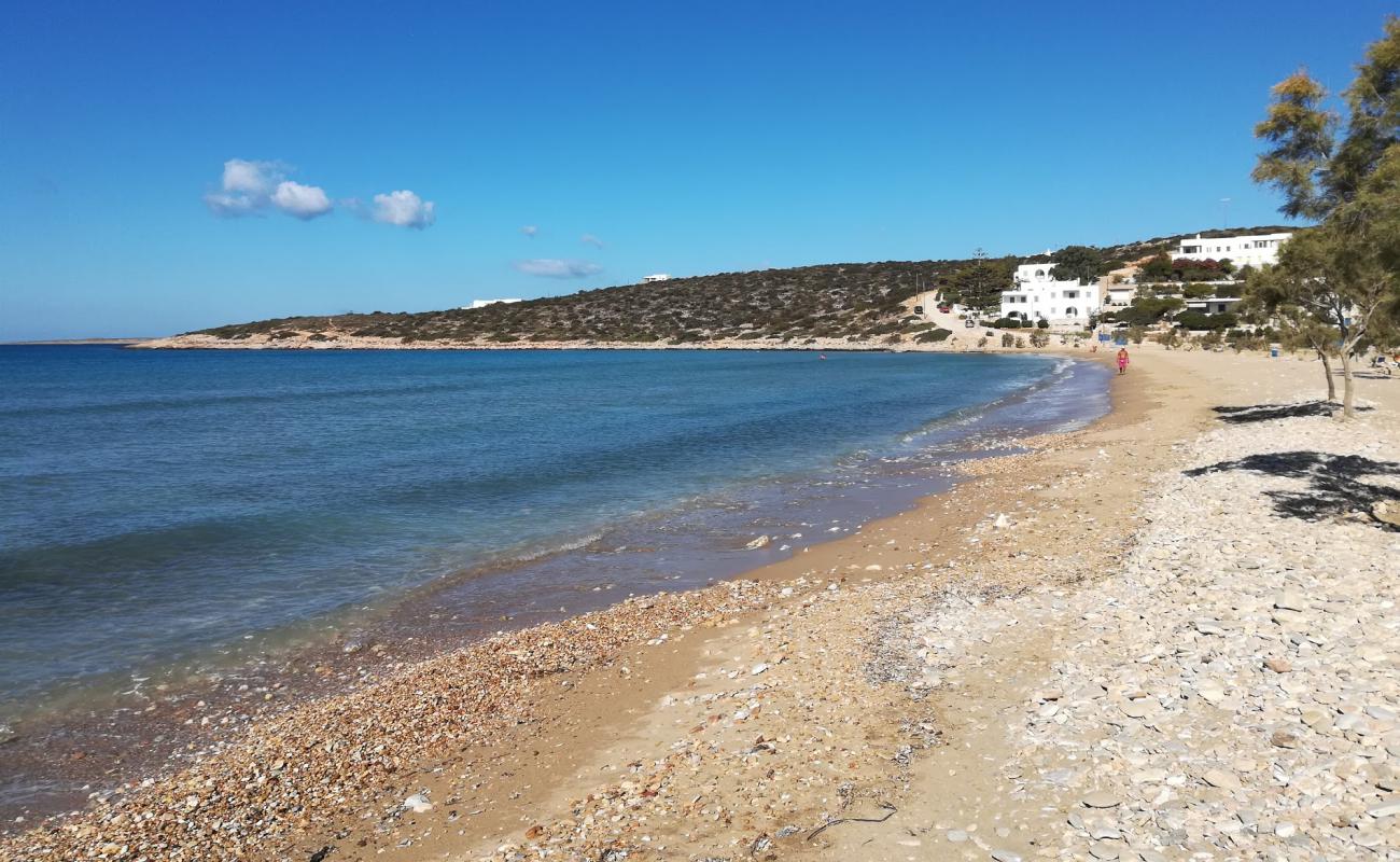 Photo of Ag. Nikolaos beach with light sand &  pebble surface