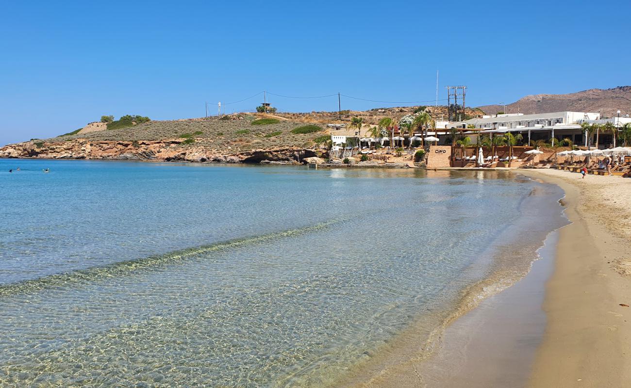 Photo of Agathopes beach with bright sand surface