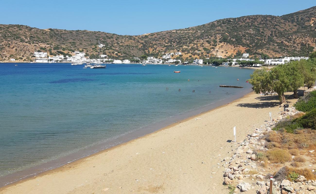 Photo of Vathi beach with bright sand surface