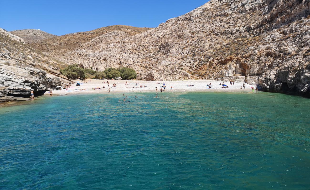 Photo of Livadaki beach with light pebble surface