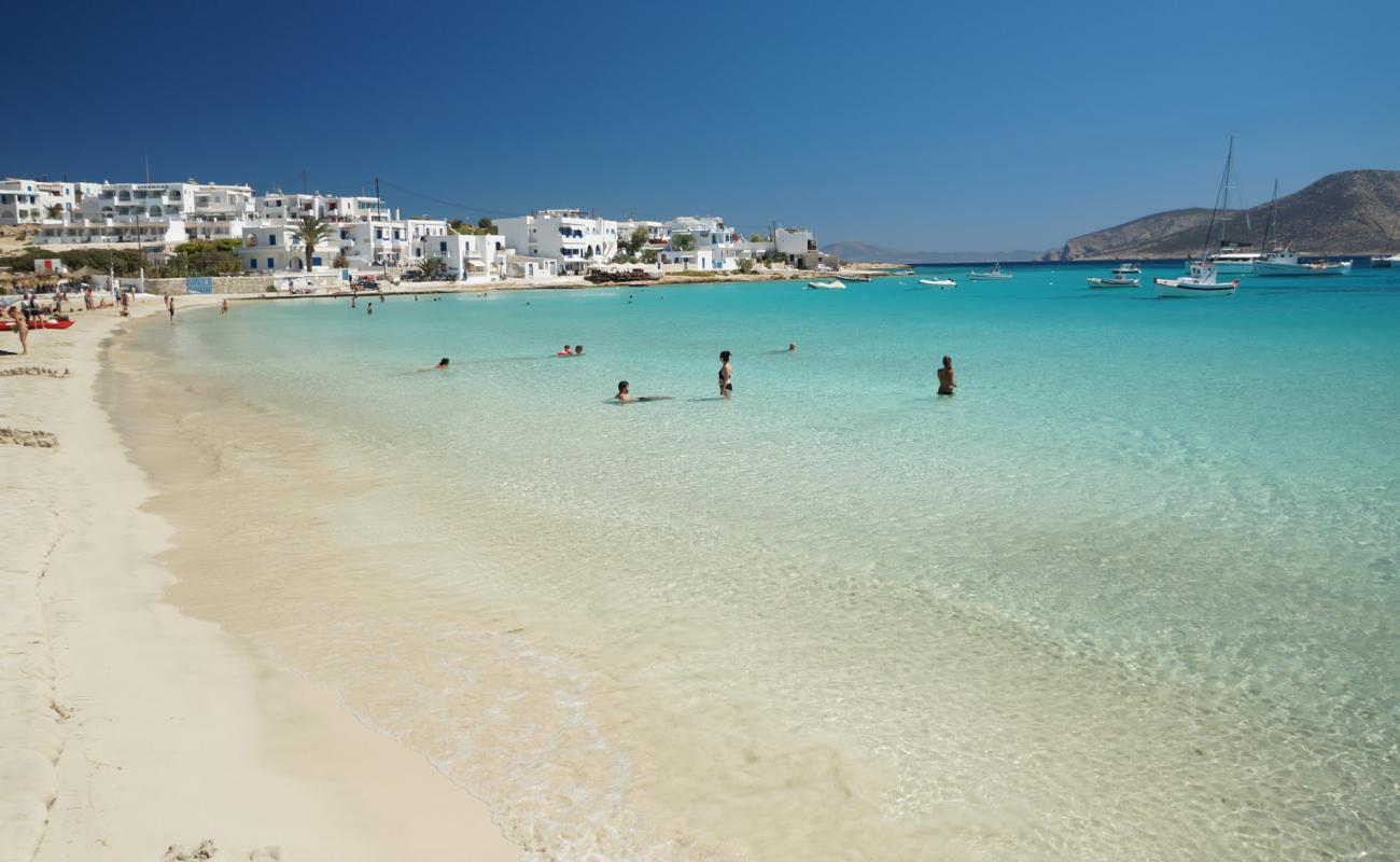 Photo of Ammos beach with bright fine sand surface