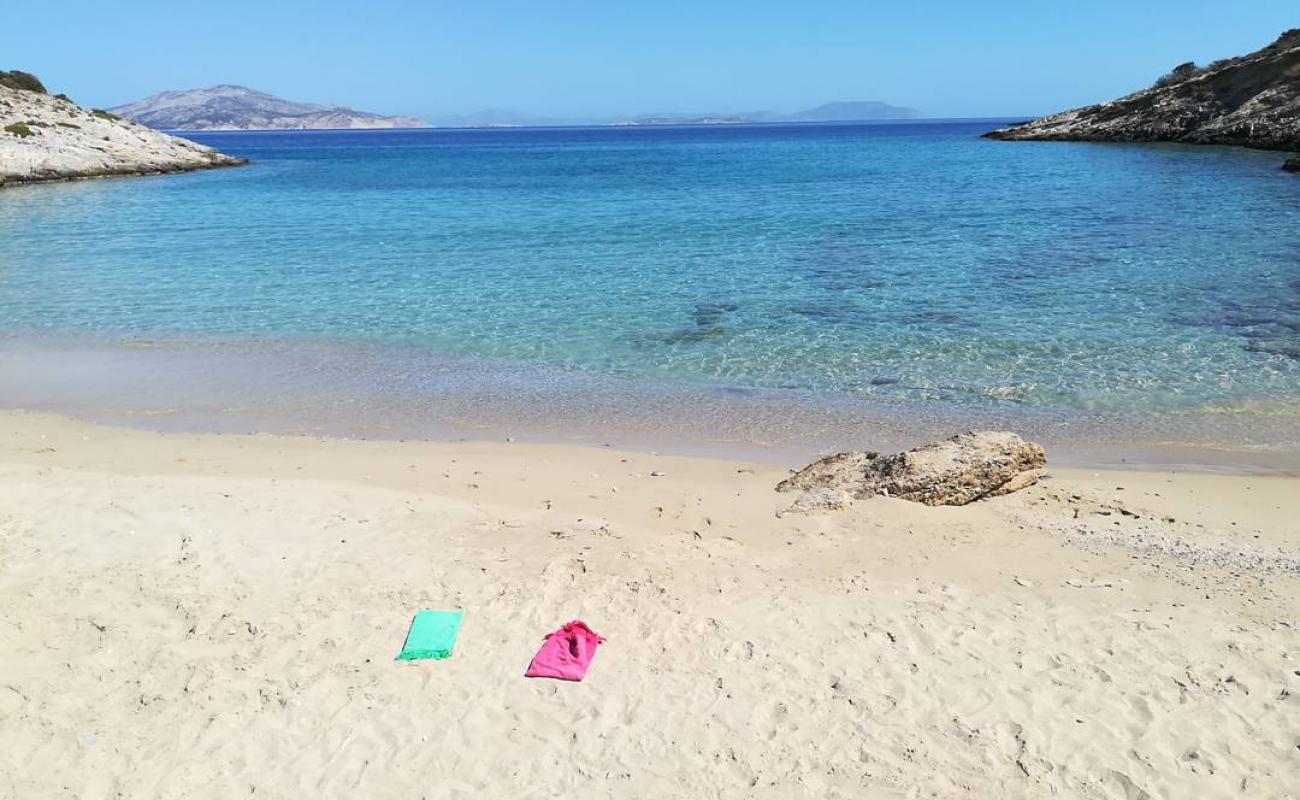 Photo of Psili Ammos beach with bright fine sand surface