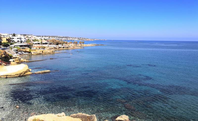 Photo of Hersonissos beach III with brown fine sand surface