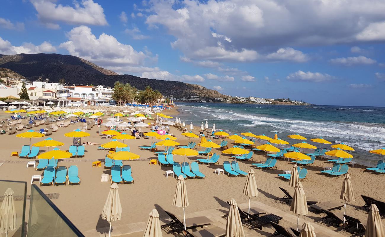 Photo of Stalis beach with brown fine sand surface