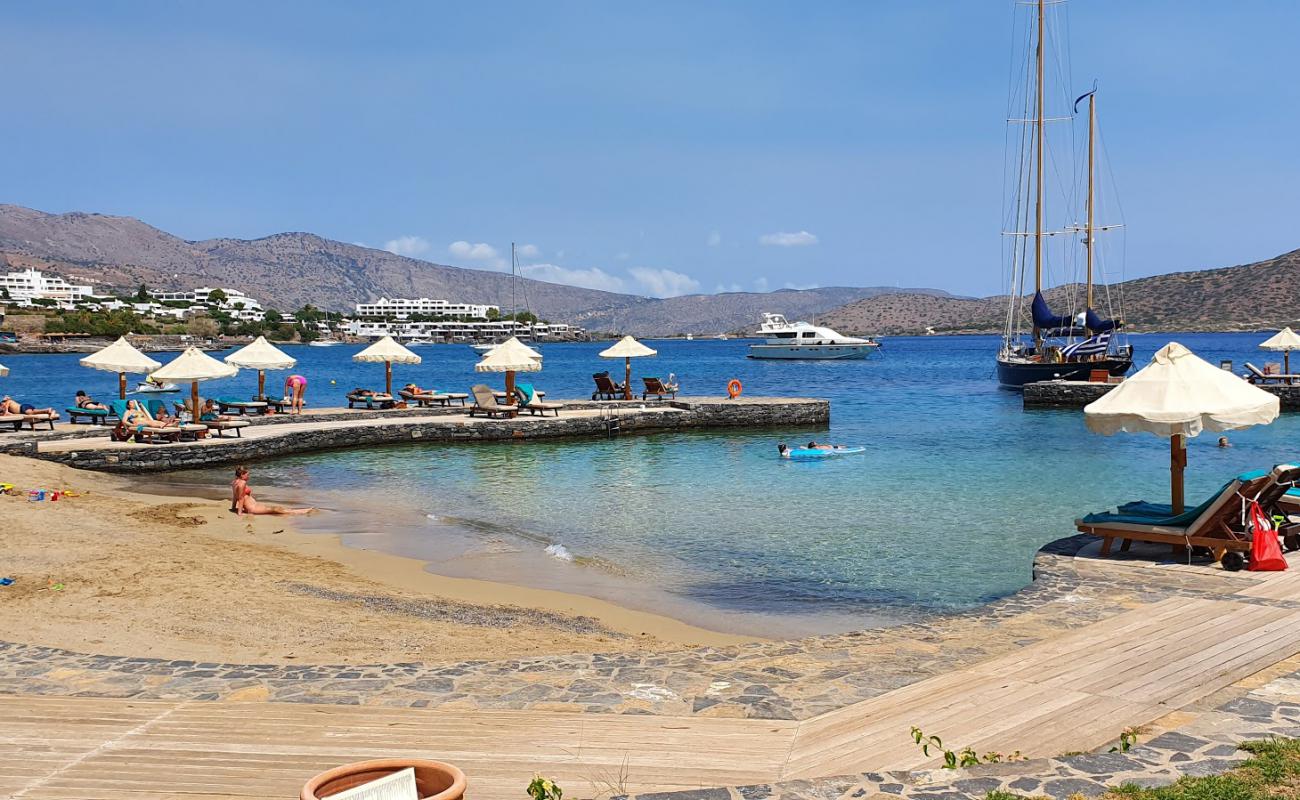 Photo of Elounda Beach III with brown fine sand surface