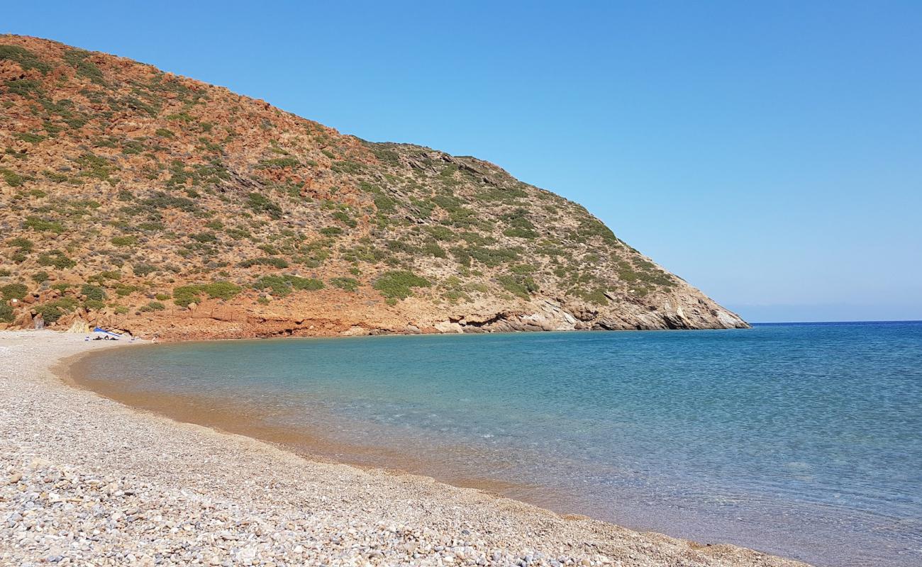 Photo of Maridati beach with light fine pebble surface