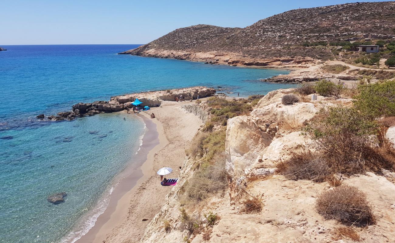 Photo of Argilos beach with bright fine sand surface