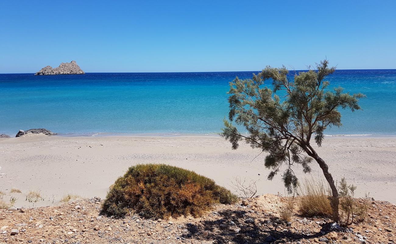 Photo of Papadakion beach with bright fine sand surface