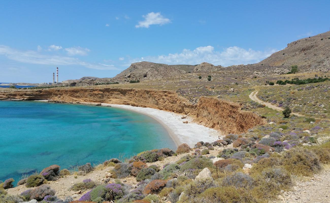 Photo of Vlychada beach with light pebble surface