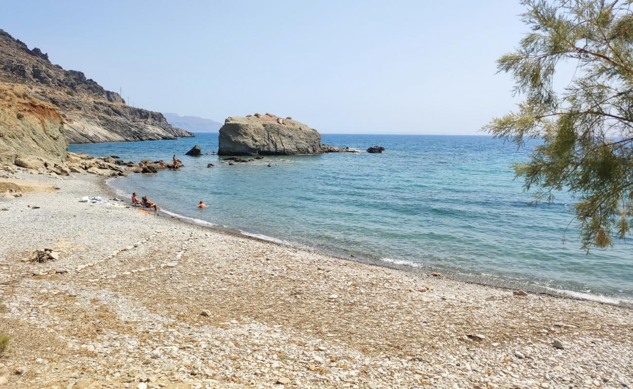 Photo of Vlychada beach with light pebble surface