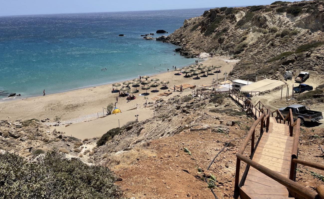 Photo of Ammoudi beach with bright fine sand surface