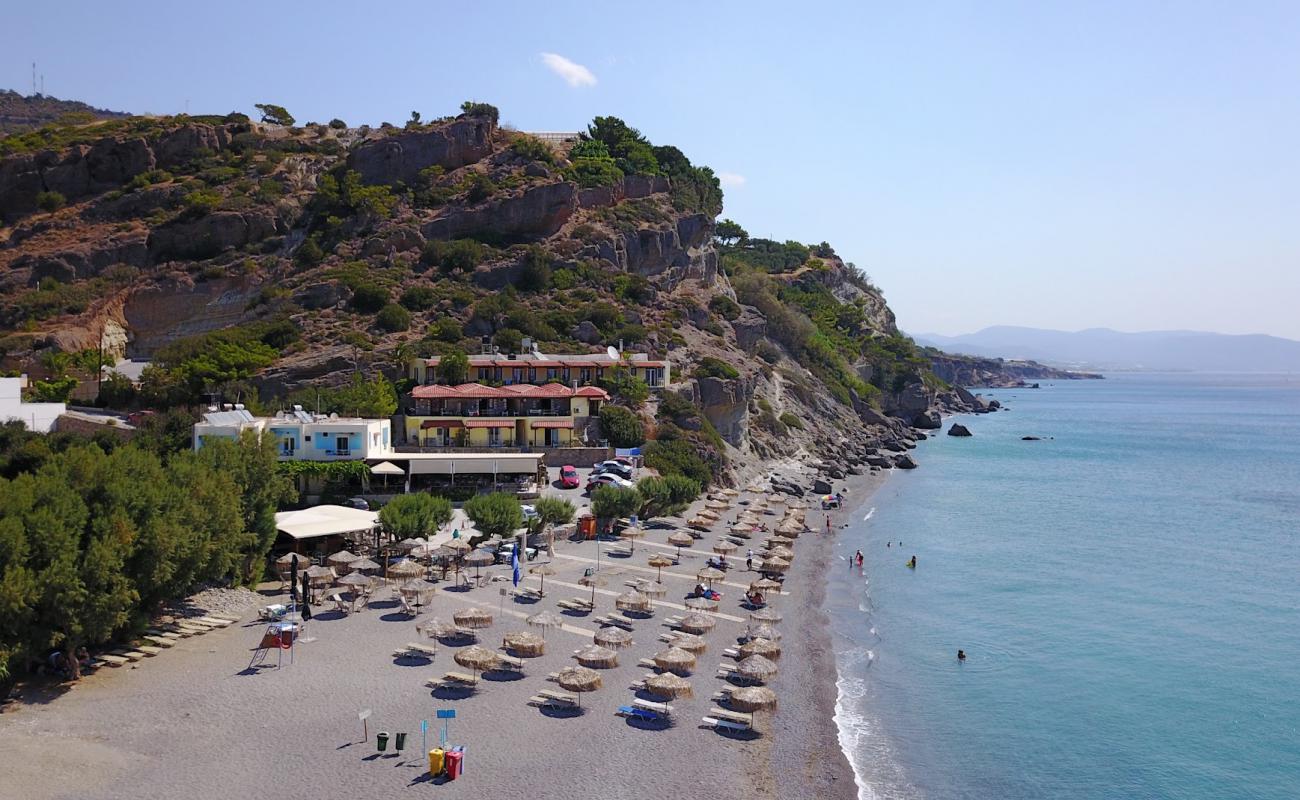 Photo of Agia Fotia beach with light fine pebble surface