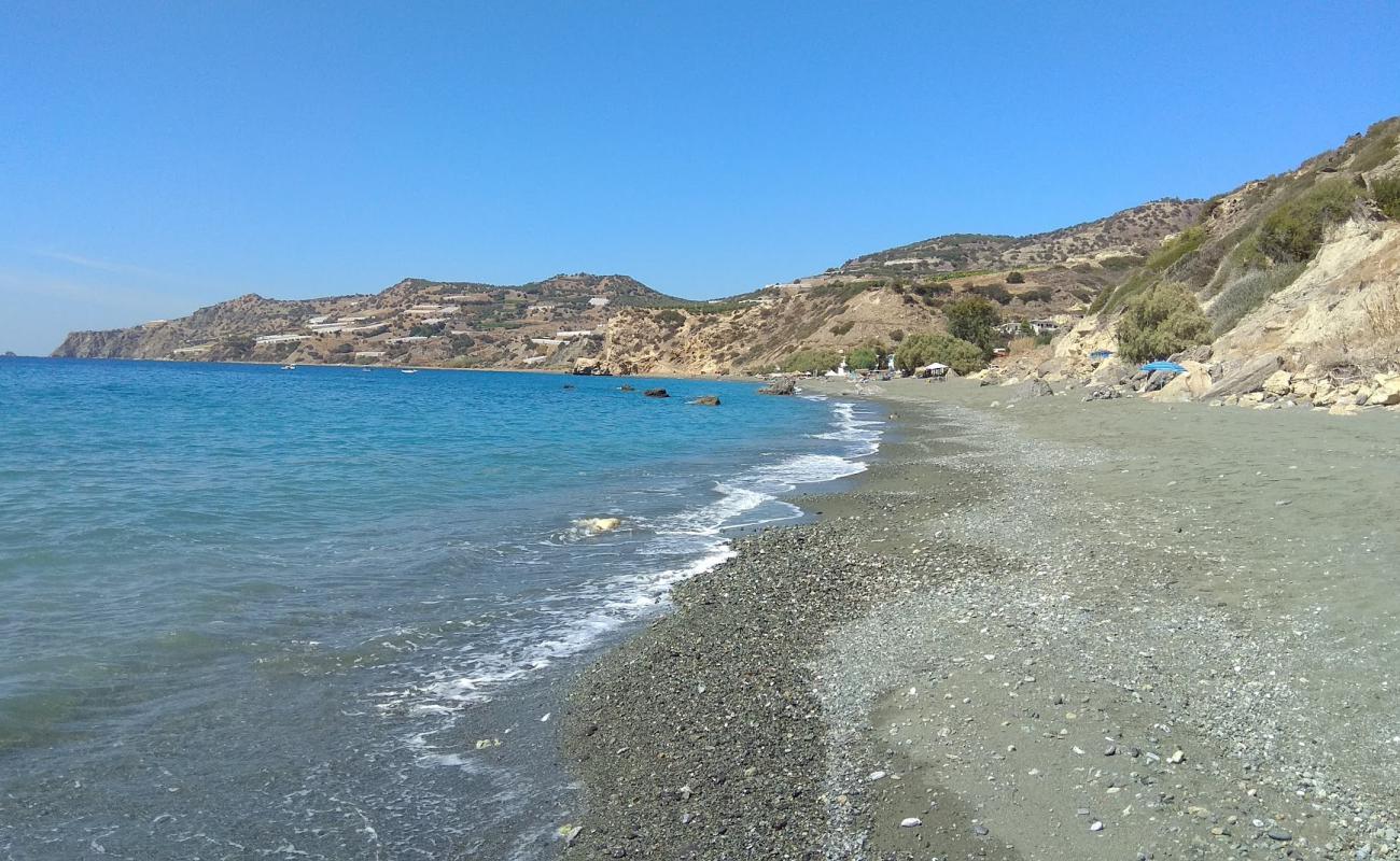 Photo of Tertsa beach with light sand &  pebble surface