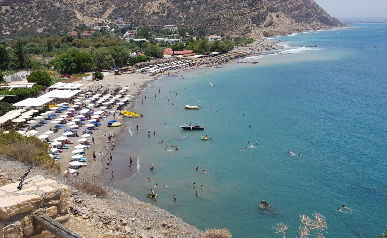 Photo of Agia Galini beach with gray pebble surface