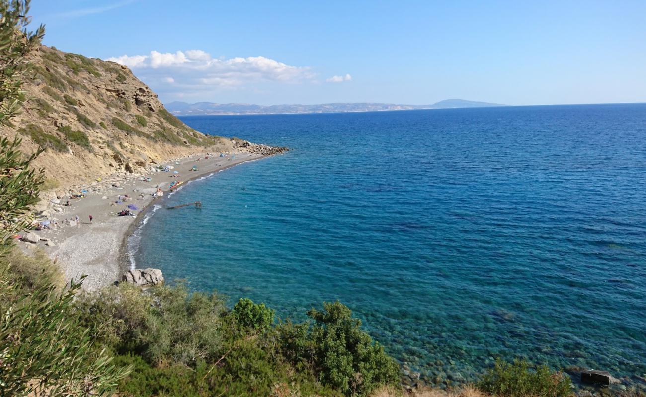 Photo of Lychnistis beach with gray pebble surface