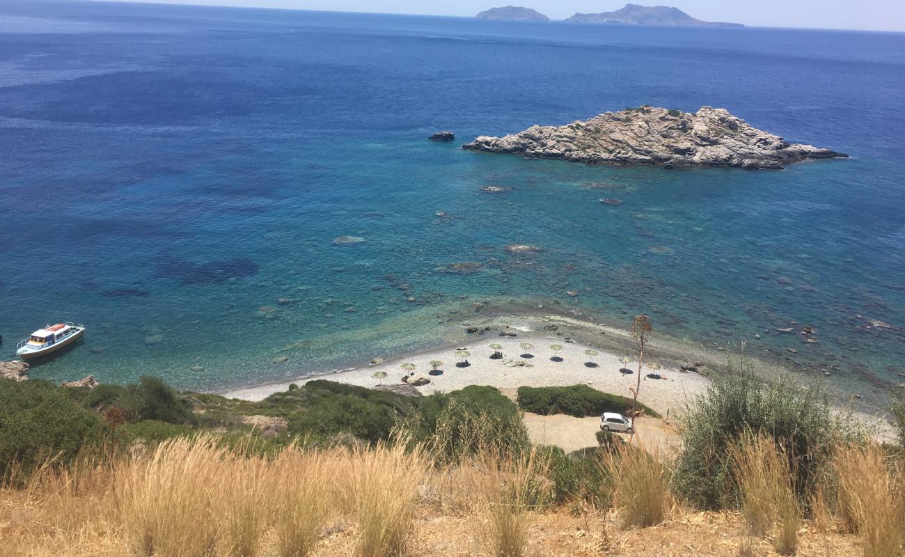 Photo of Prasonissi beach with gray pebble surface