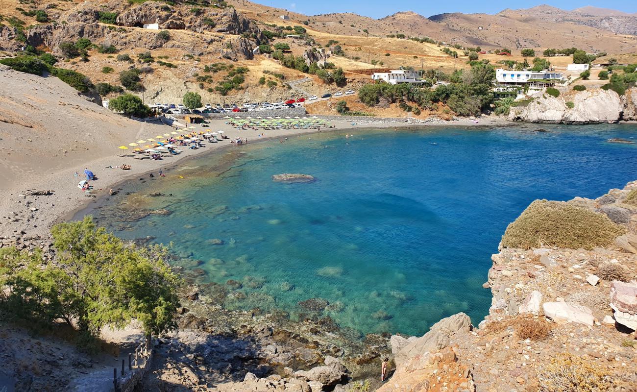 Photo of Agios Pavlos beach with gray pebble surface